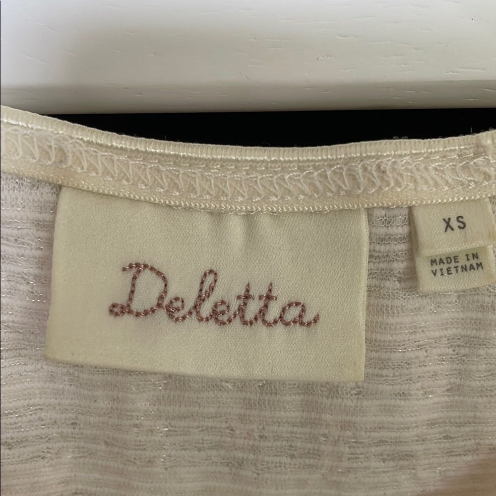 Cream Textured Tank Top - Picture 3 of 6